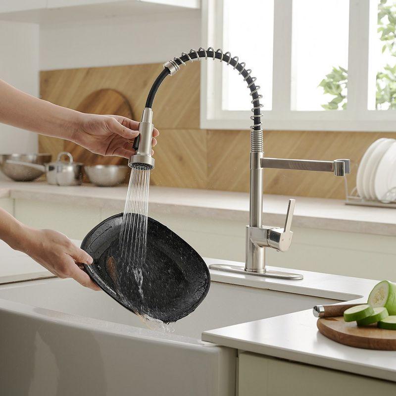 Pull Down Single Handle Kitchen Faucet with Accessories