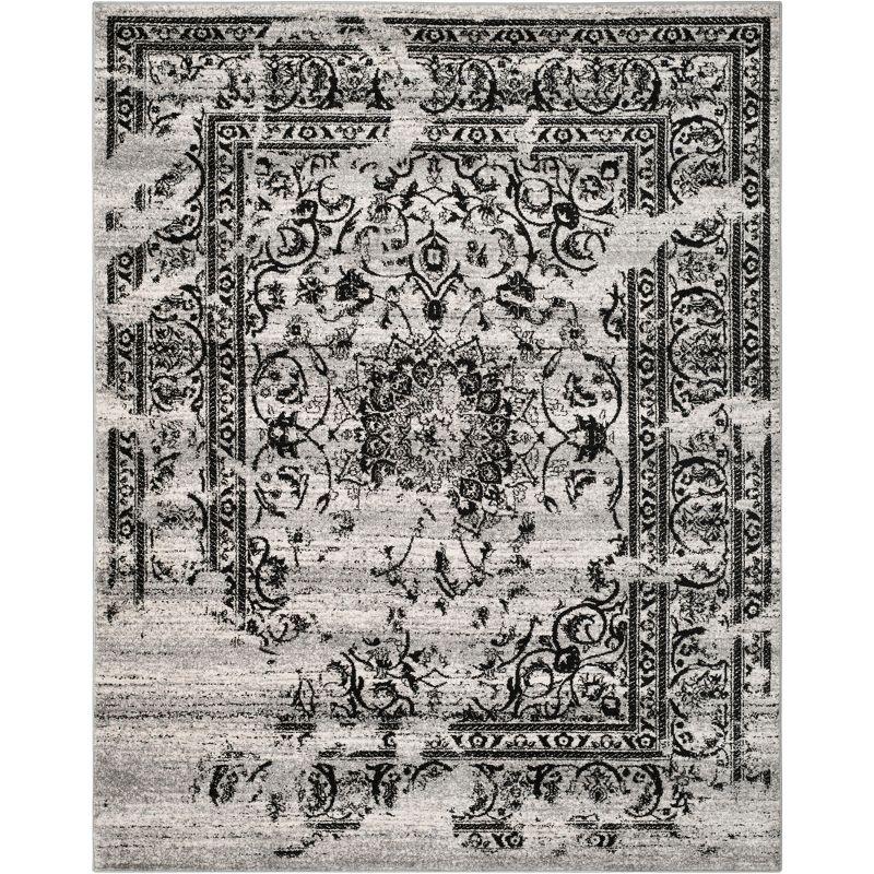 Adirondack ADR101 Power Loomed Area Rug - Silver/Black - 8'9"x11'9" - Safavieh.