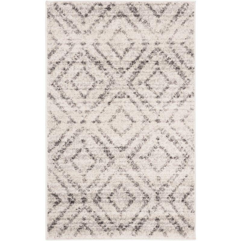 Adirondack ADR131 Machine Made Indoor Accent Rug - Light Grey/Grey - 2'-6"x4' - Safavieh