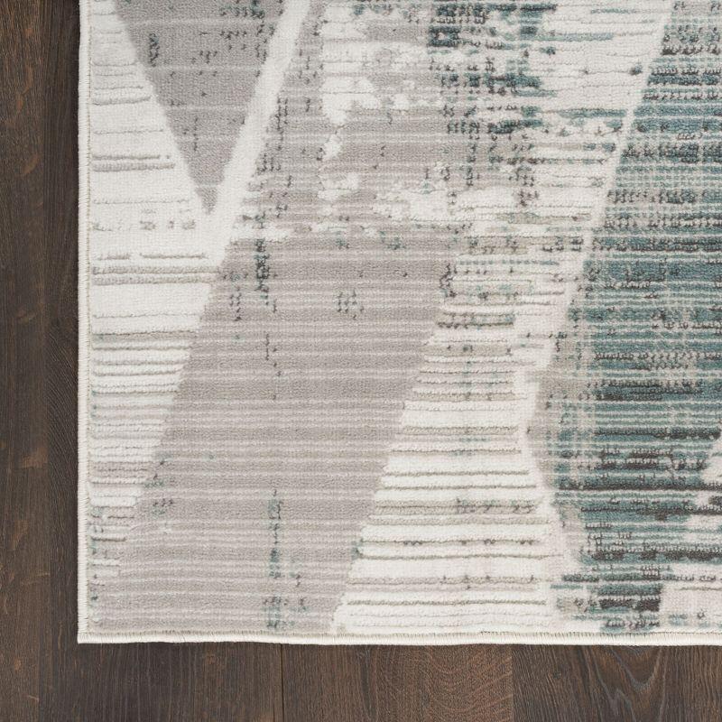 Nourison Thalia Distressed Contemporary Indoor Rug Grey Beige 5'3" x 7'3"