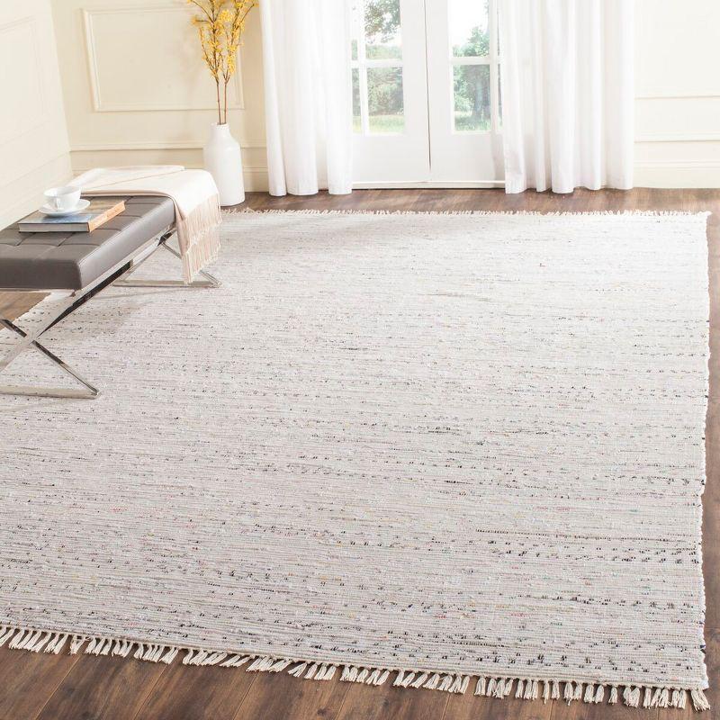 Rag Rug RAR121 Hand Woven Indoor Area Rug - Ivory/Multi - 8'x10' - Safavieh.