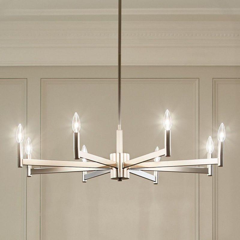 Erzo 9.25" 8 Light Chandelier in Natural Brass