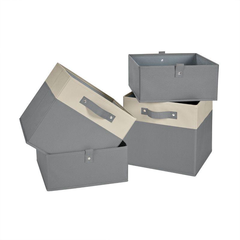 RiverRidge Kids 2pc 5" Fabric Collapsible Storage Cube Organizers for Playroom Organization (Set of 2)