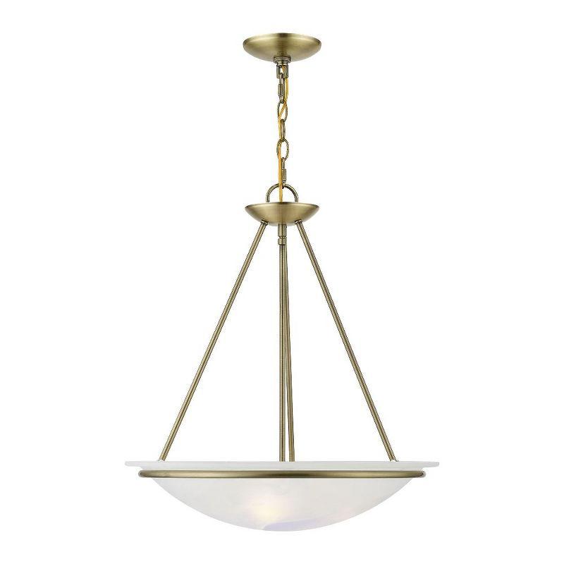 Livex Lighting Newburgh 3 - Light Pendant in  Antique Brass