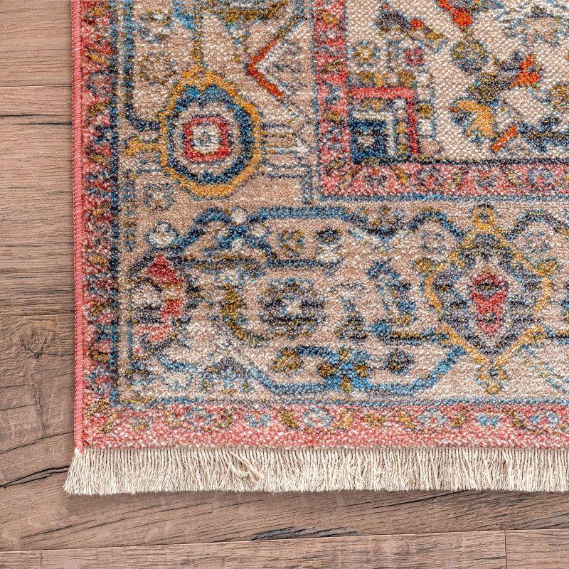 Nuloom Harriet Oriental/Persian 2x3 Accent Indoor Area Rug for Living Room Bedroom Dining Room Entryway Kitchen, Orange/Multicolor
