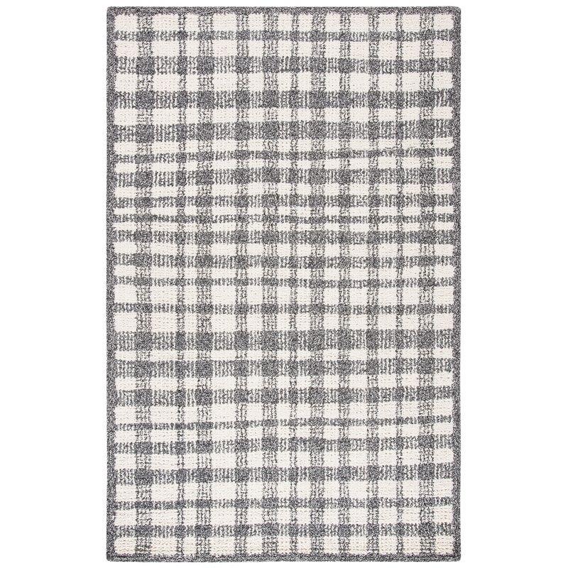 Abstract ABT648 Handmade Indoor Area Rug - Ivory/Black - 8'x10' - Safavieh