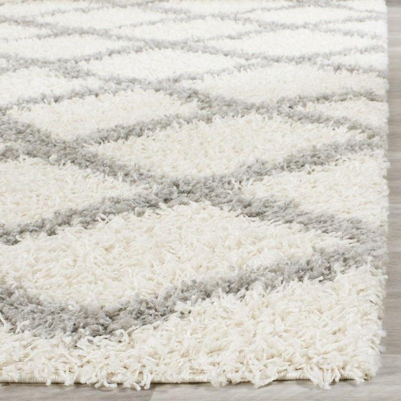 Dallas Shag SGD258 Power Loomed Indoor Area Rug - Ivory/Grey - 8'x10' - Safavieh.