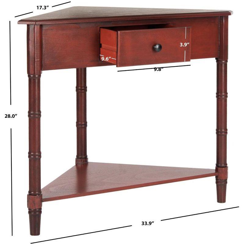 Gomez Corner Table - AMH5709E - red - Safavieh Couture