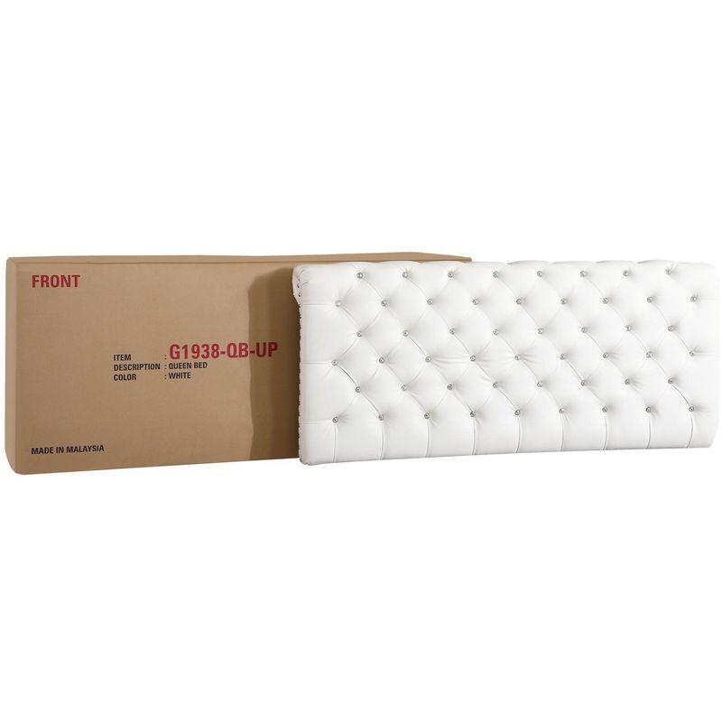 Passion Furniture Maxx Tufted Upholstered Full Panel Bed