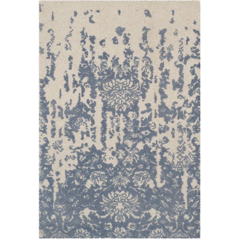 Restoration Vintage RVT104 Hand Tufted Indoor Accent Rug - 2'x3' - Ivory/Blue - Safavieh