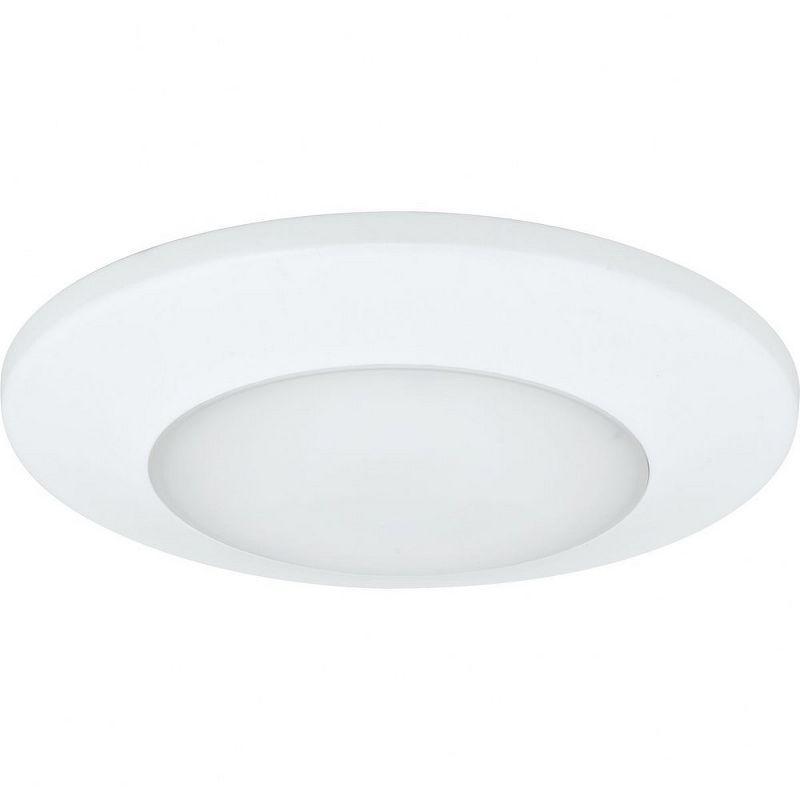 Progress Lighting, P8222 Collection, 1-Light Flush Mount, White, Polycarbonate, Wet Rated, LED