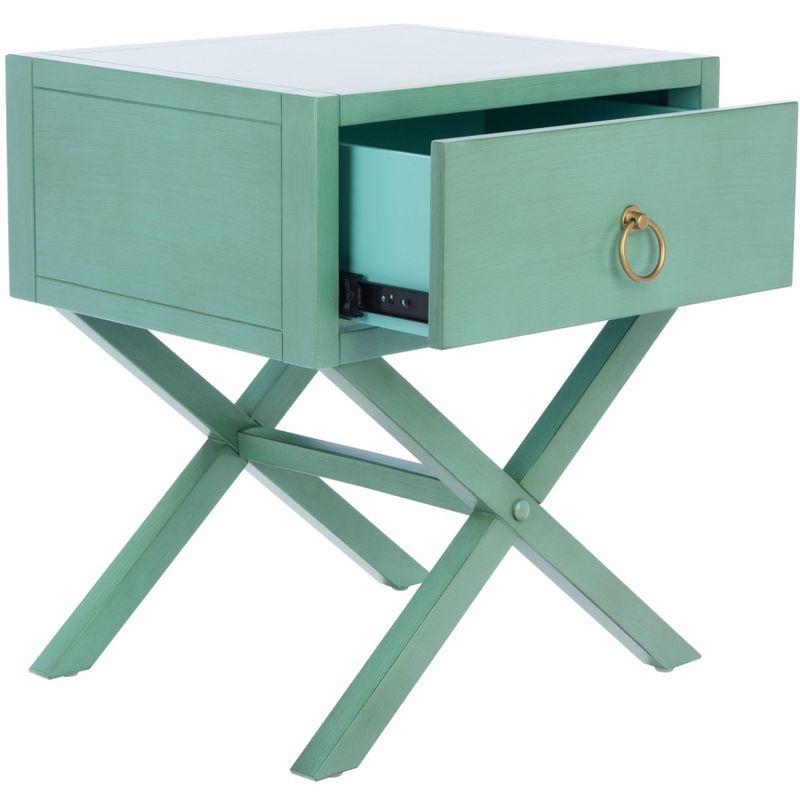 Odilia 1 Drawer Nightstand - Turquoise - Safavieh.