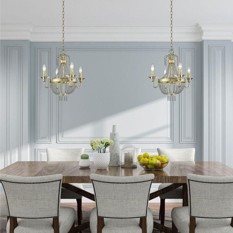 Livex Lighting Valentina 4 - Light Chandelier in  Winter Gold