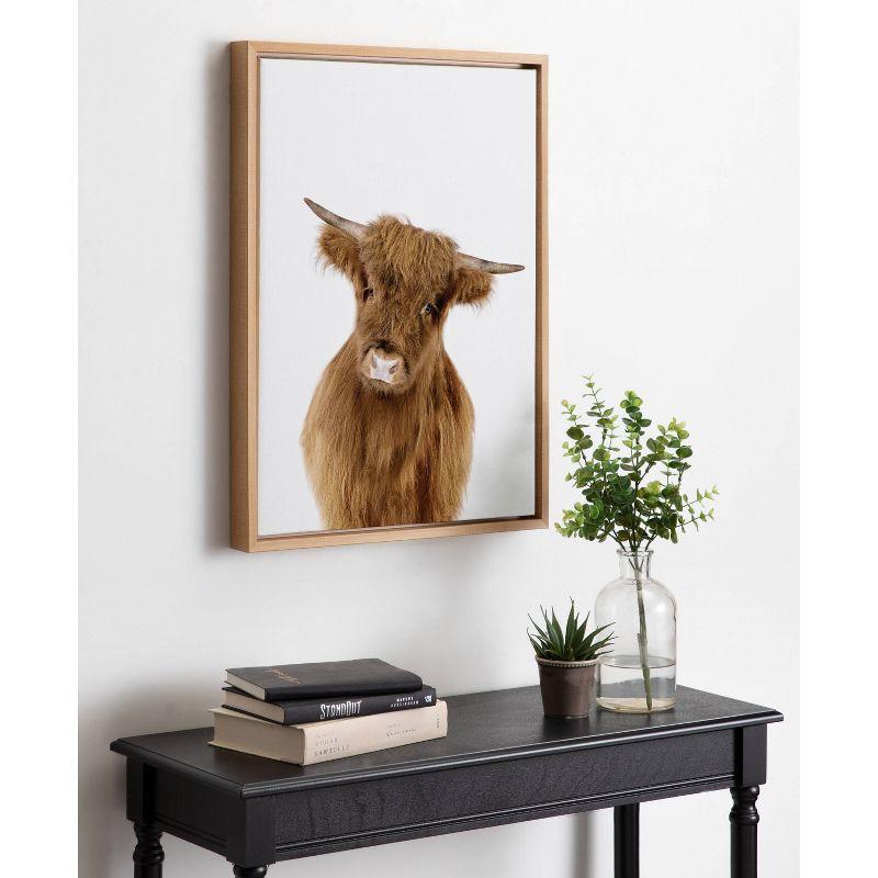 18" x 24" Sylvie Animal Studio Highland Framed Canvas by Amy Peterson Natural - Kate & Laurel All Things Decor