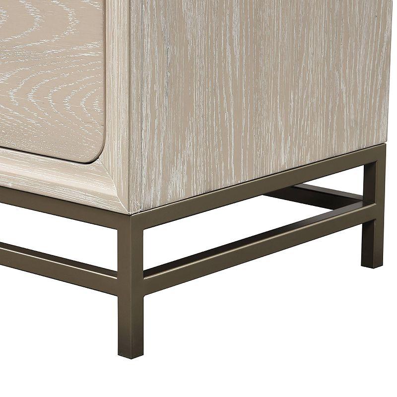 HOMES: Inside + Out Neovesi Nightstand Boho with 2 Drawer Oak