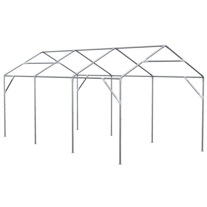 Outsunny 10ft x 20ft Party Tent & Carport, Portable Garage Outdoor Canopy Tent with Removable Sidewalls and Windows