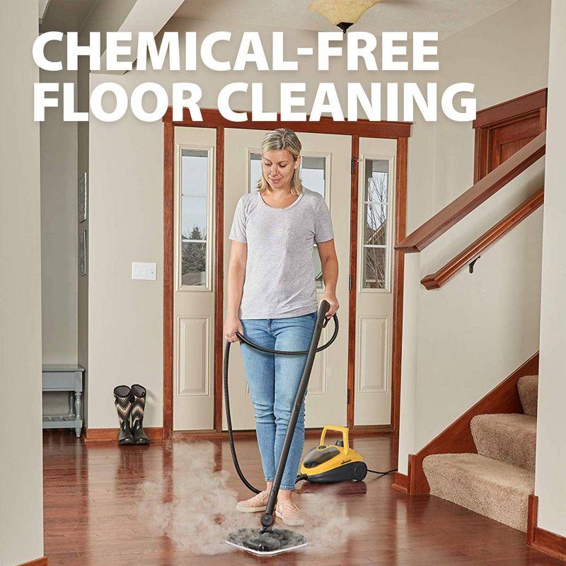 Wagner 925e Elite Steam Cleaner with 20 Accessories: Electric Floor Steamer, Multipurpose, Lightweight, Yellow