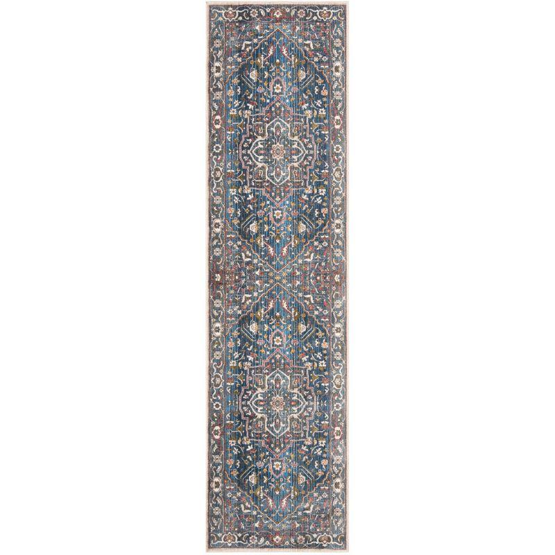 Vintage Persian VTP479 Power Loomed Indoor Runner Rug - Blue/Ivory - 2'2"x12' - Safavieh