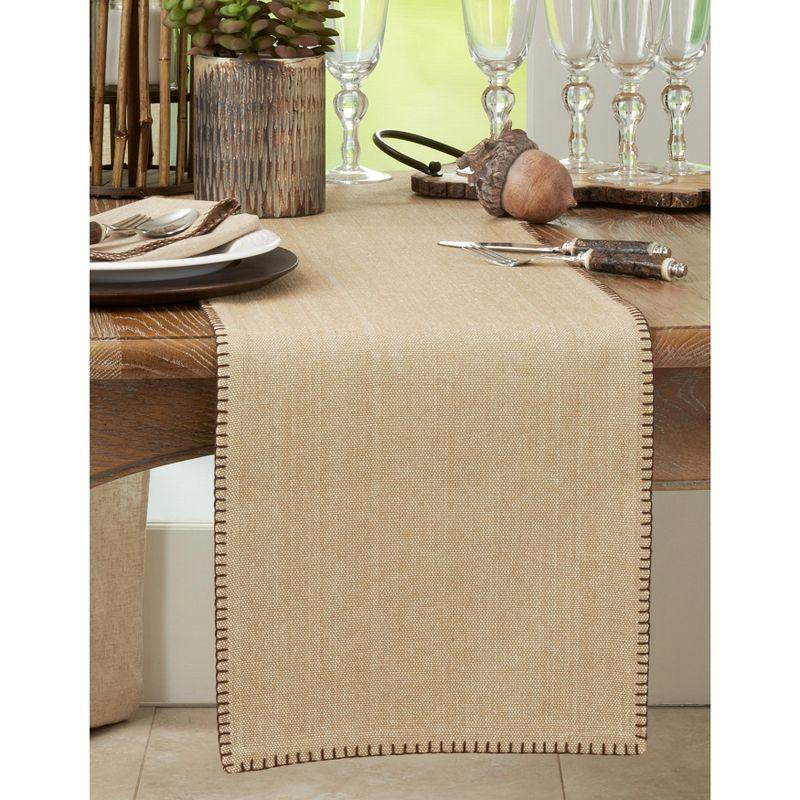 Natural Cotton Whip Stitched Table Runner