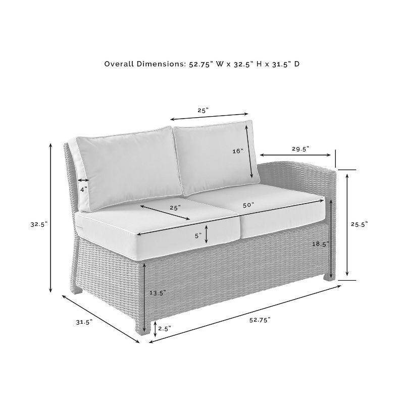 Weathered Brown 4-Piece Steel Outdoor Sectional Sofa Set