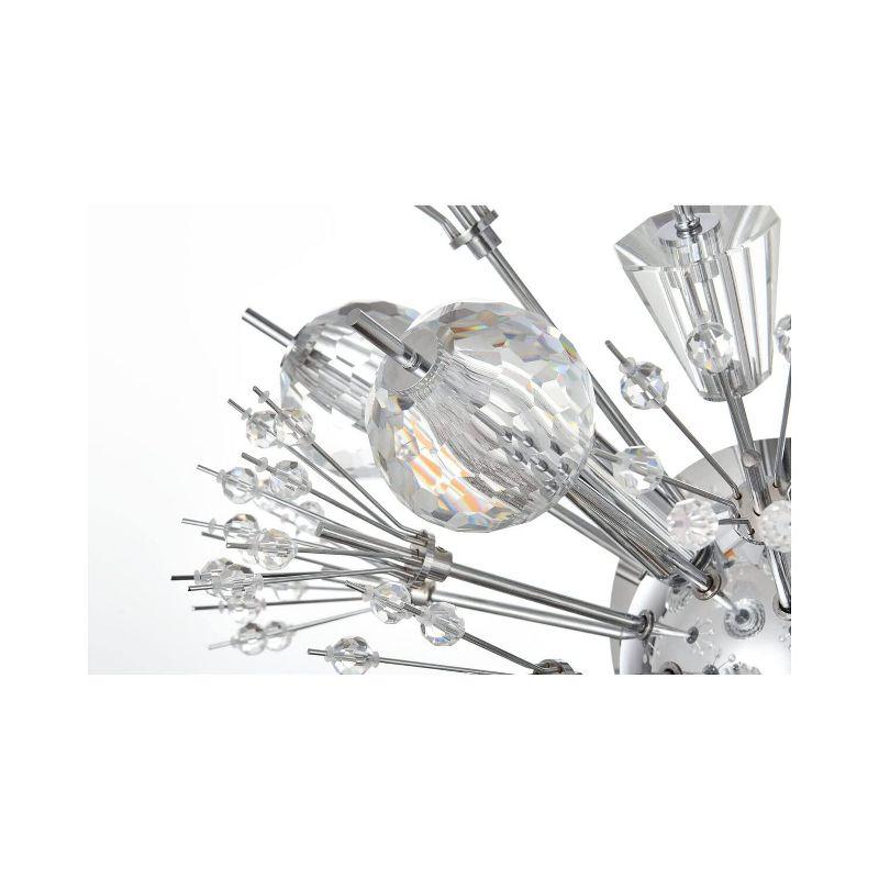 Elegant Lighting Vera 19 inch crystal starburst wall sconce in chrome