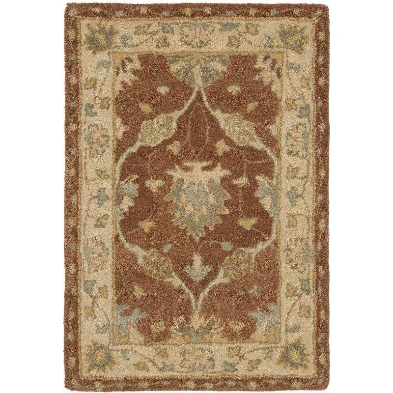 Antiquity AT315 Hand Tufted Accent Rug - Brown/Taupe - 2'x3' - Safavieh.
