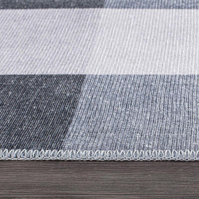 GeoSync 5'x7' Gray Geometric Flat Woven Easy-Care Rug