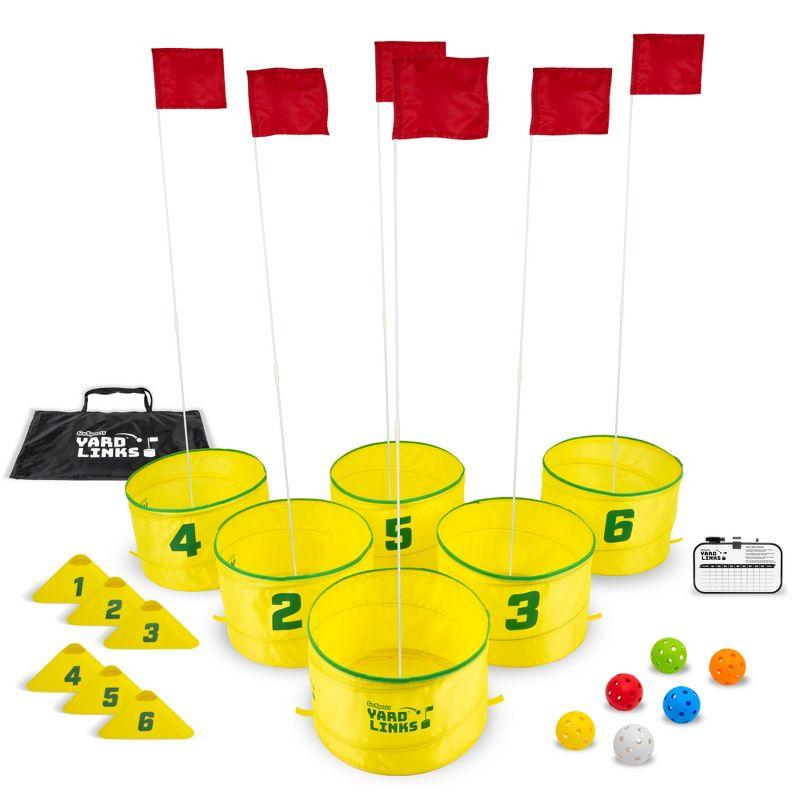 GoSports Yard Links Golf Game, Tee Markers and 6 Balls