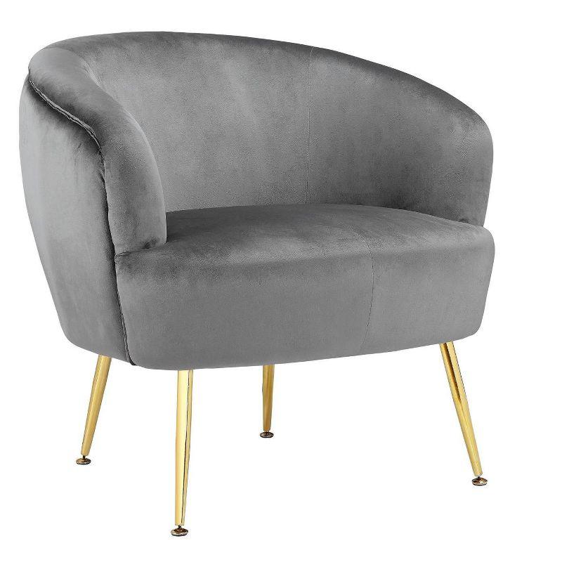 Ren Home Kara Accent Chair with Gold Legs