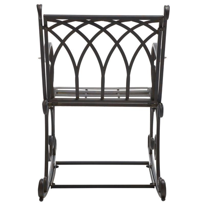 Medrano Rocking Chair Indoor/Outdoor - PAT5030 - Black Rust - Safavieh