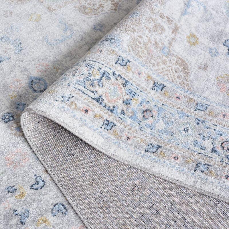 Bayside BAY116 Power Loomed Indoor Machine Washable Area Rug - Grey/Blue - 5'3"x7'6" - Safavieh