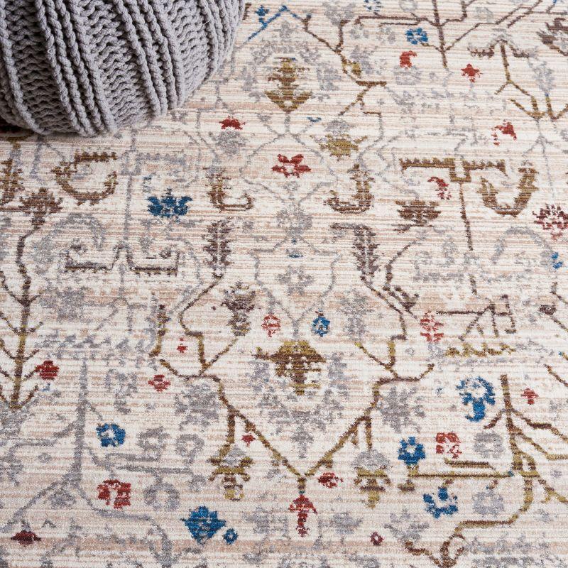 Vintage Persian VTP427 Power Loomed Indoor Area Rug - Ivory/Sage - 6'7" Round - Safavieh
