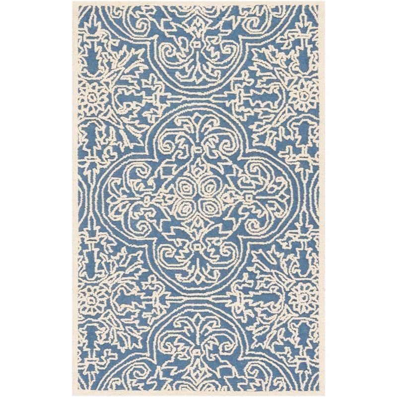 Trace TRC101 Hand Tufted Indoor Accent Rug - Blue/Ivory - 3'x5' - Safavieh