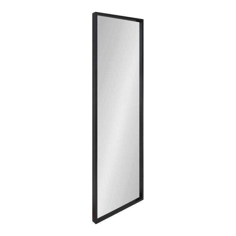 Elegant 51.75" Black Wood Rectangular Vanity Mirror