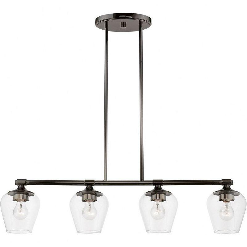 Livex Lighting Willow 4 - Light Chandelier in  Black Chrome