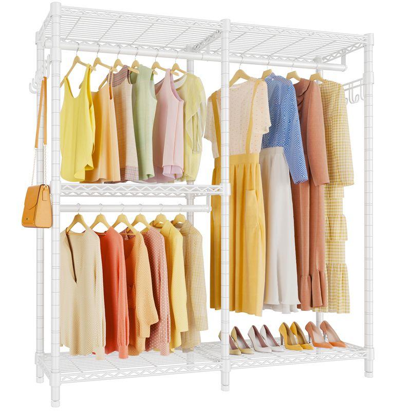 White Heavy Duty Freestanding Wire Closet Organizer