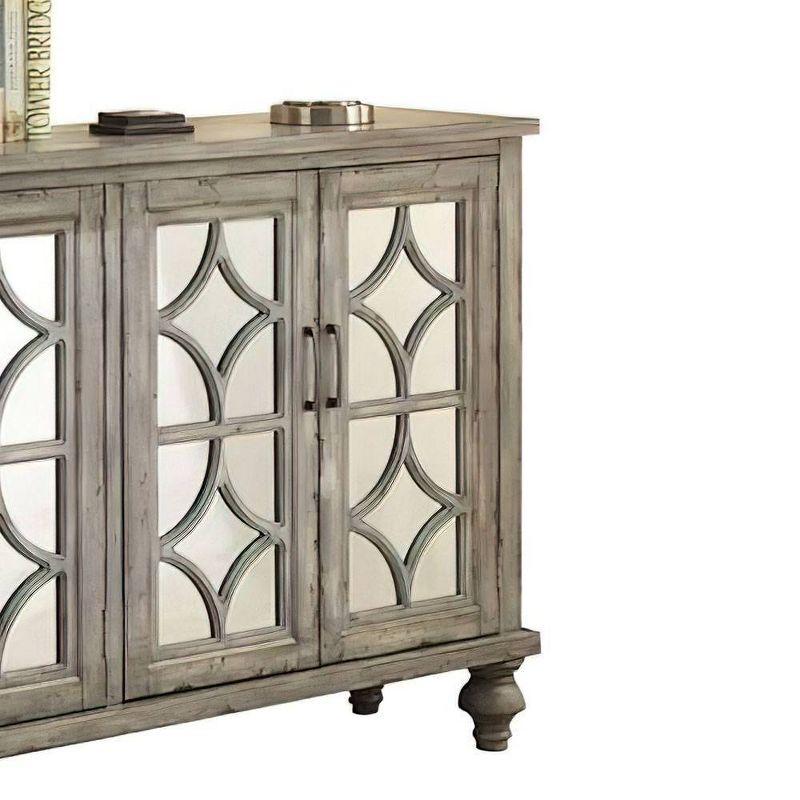 60" Velika Accent Table Weathered Gray - Acme Furniture
