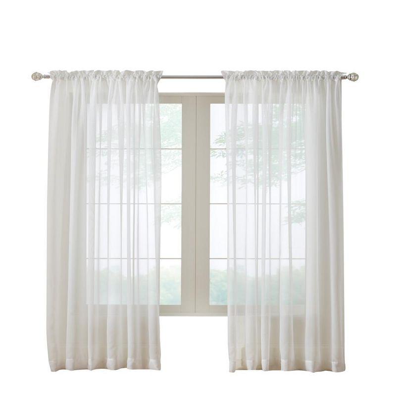 Shell Light-Filtering Sheer Rod Pocket Curtain Panel