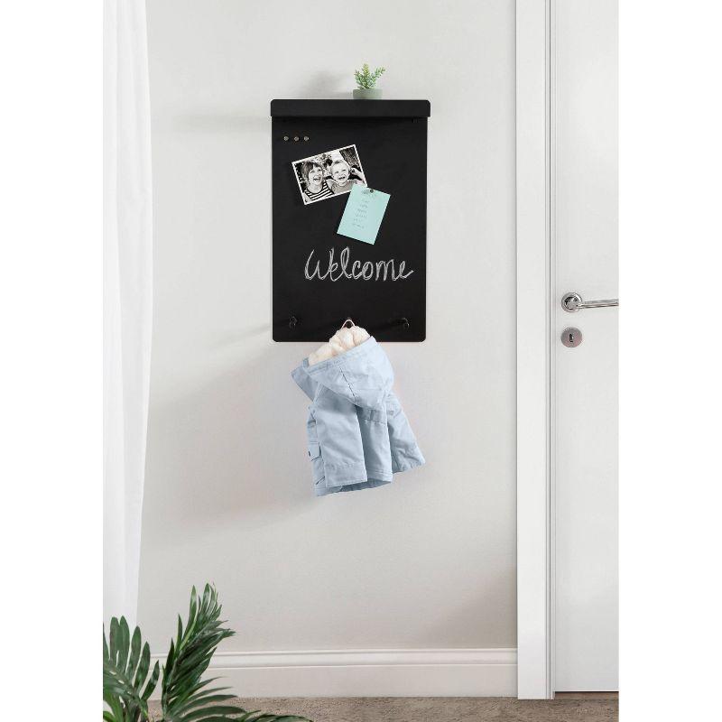 Metal Wall Organizer with Chalkboard