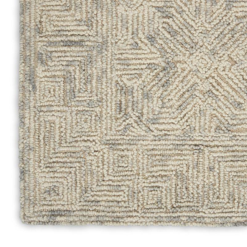 Hand-Tufted Vail Beige/Grey Wool Rectangular Area Rug, 8' x 12'