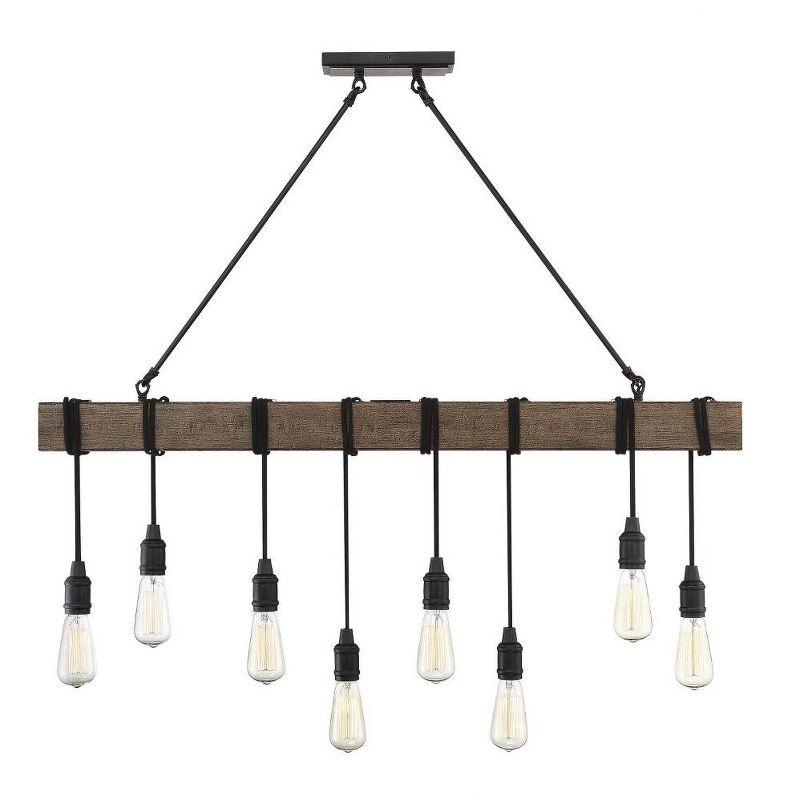 Savoy House Burgess 8-Light Rustic Bronze Linear Pendant