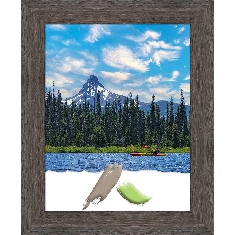 Chocolate Brown Hardwood Narrow Wall Picture Frame