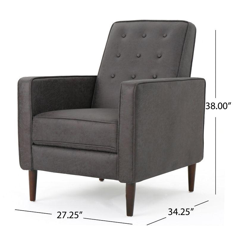 GDFStudio Mason Mid Century Modern Tufted Pushback Recliners (Set of 2), Slate/Microfiber