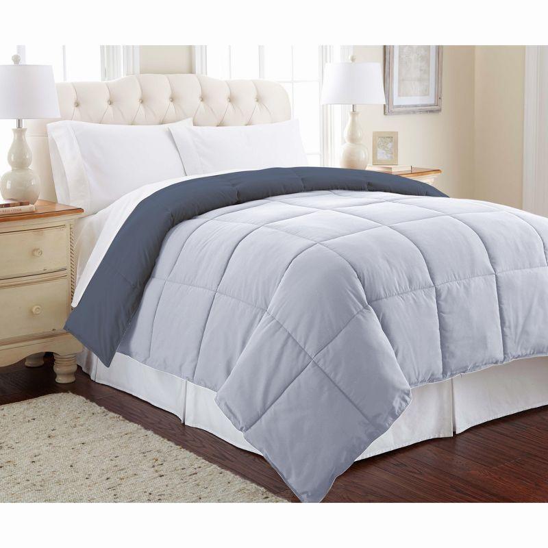 Modern Threads Sanctuary by PCT Down Alternative Microfiber Quilted Reversible Comforter & Duvet Insert - Soft, Comfortable Alternative to Goose Down - Bedding for All Seasons