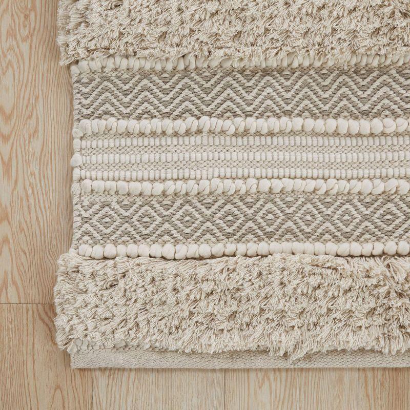 Asher Woven Textured Striped Bath Rug - Ink+Ivy