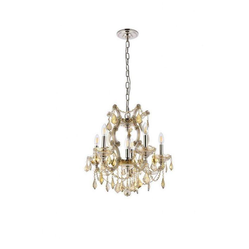 Ivy Bronx Maria Theresa 6 Light 20 inch Dining Chandelier Ceiling Light, Royal Cut