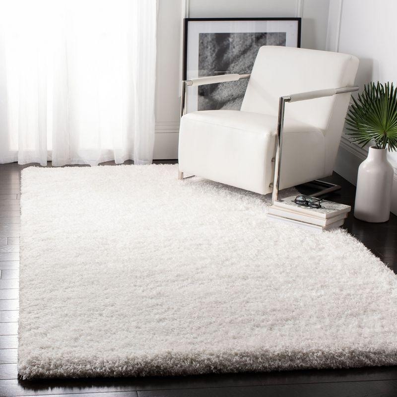 Supreme Shag SGS621 Hand Tufted Indoor Accent Rug - Ivory - 3'x5' - Safavieh