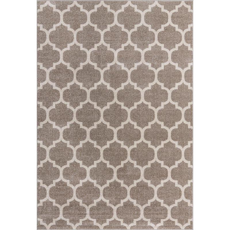Unique Loom 7' 1 x 10' 0 Trellis Philadelphia Light Brown Area Rug