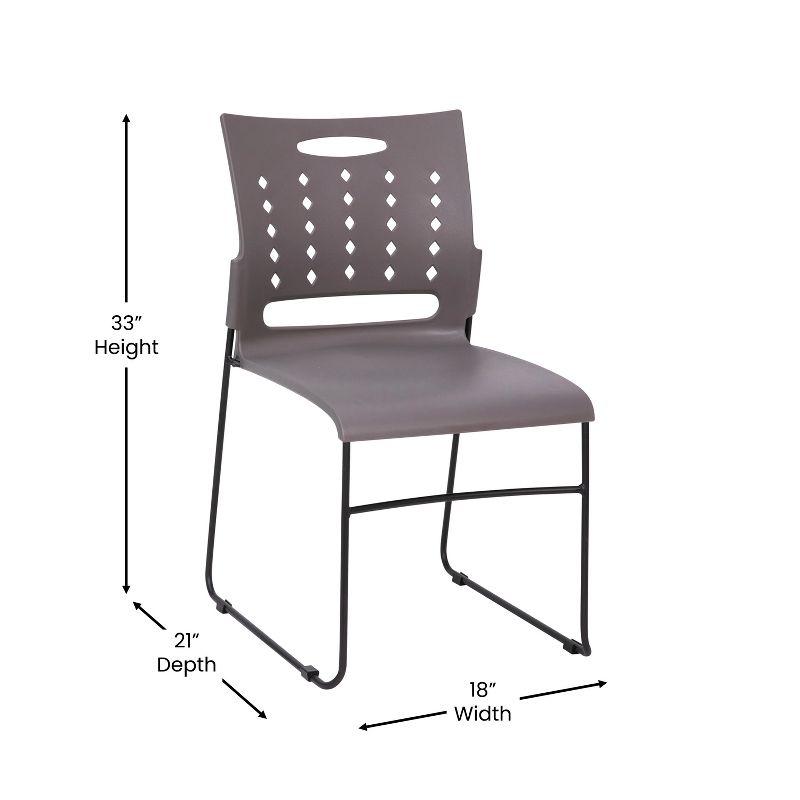 Heidi 881 lb. Capacity Sled Base Stack Chair with Air-Vent Back (Set of 5)
