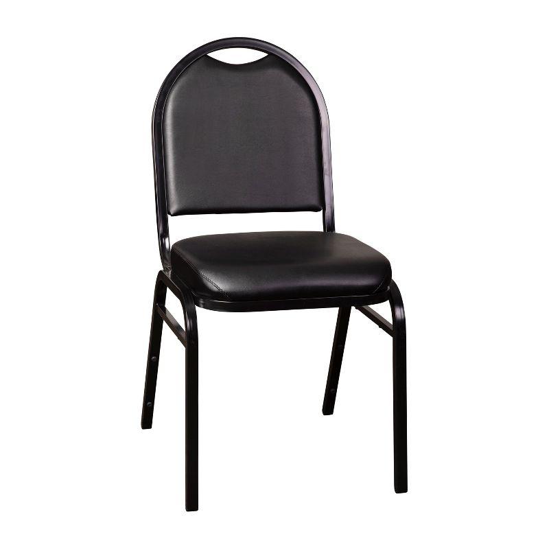 Hercules Series Commercial Dome Back Stacking Banquet Chair with Metal Frame